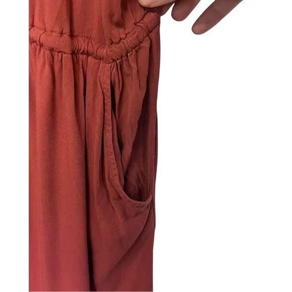 Torrid Plus-Size Burnt Orange Drawstring Waist Shirt Dress Size 3 - Picture 6 of 9